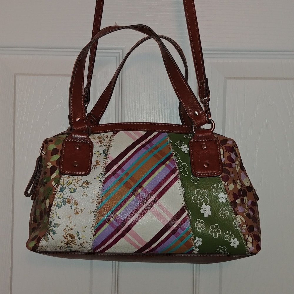 Relic purse with hand and shoulder straps
